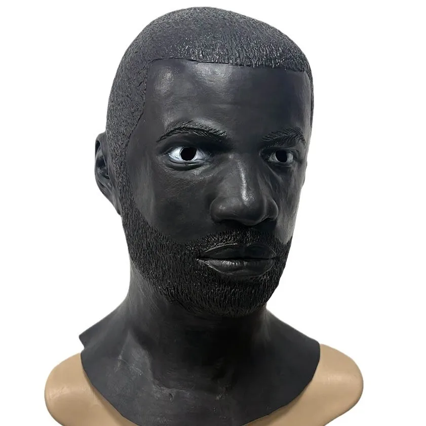 Realistische Latex-Vollkopfmaske für Erwachsene Männer mit Bart und kurzen Haaren für Halloween, Cosplay, Maskerade, Party, Kostümzubehör – Detail 7
