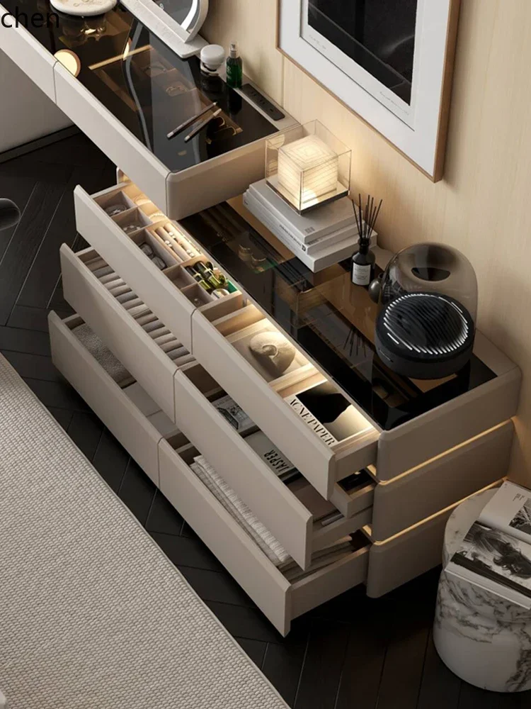 

dresser chest integrated simple with ambient light bedroom bedside cabinet storage dressing table