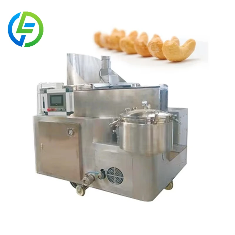 Customize Automatic Nut Frying Machine Commercial Peanut Cashew Almond Fryer Equipment