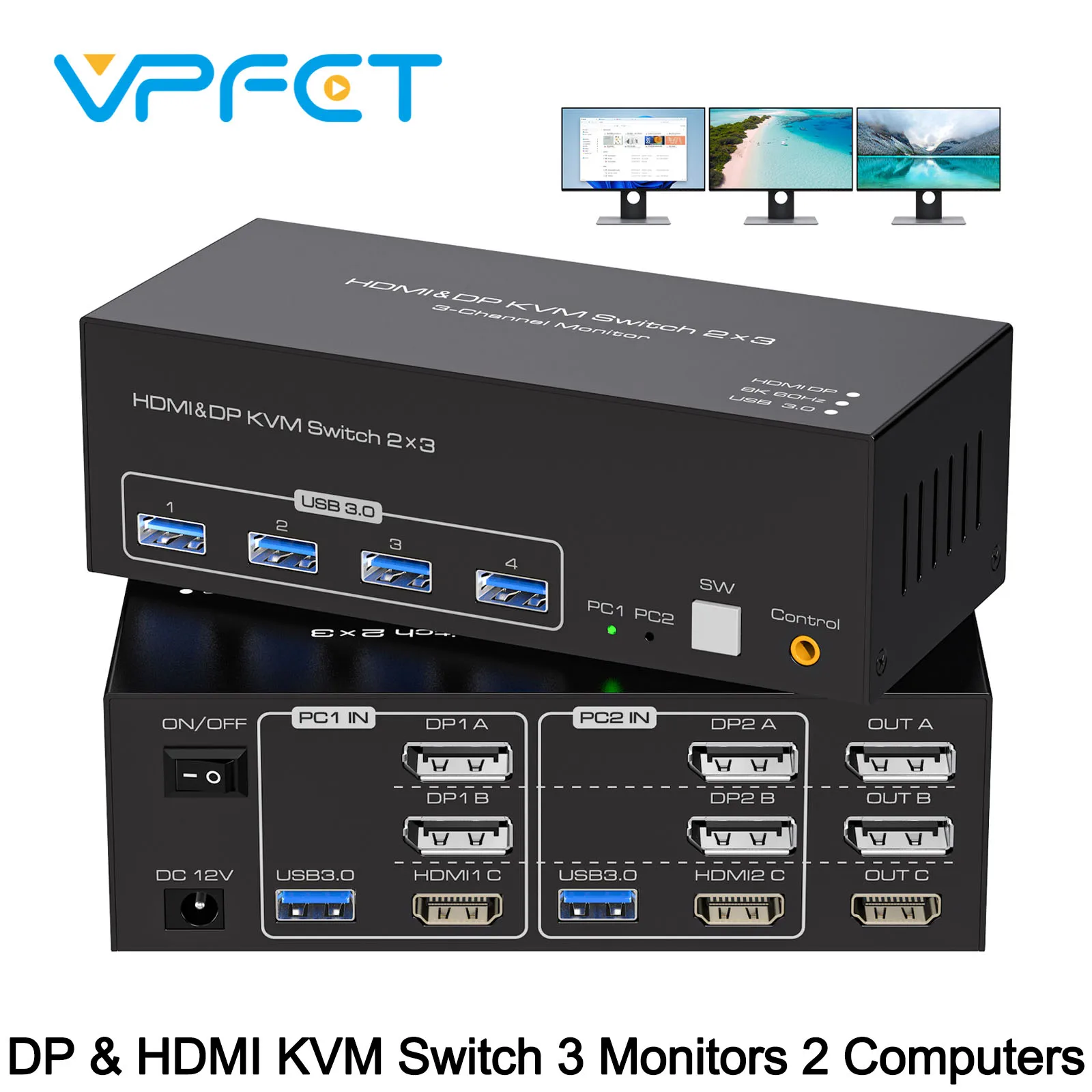 8K Hdmi Dp Kvm Swit… - image