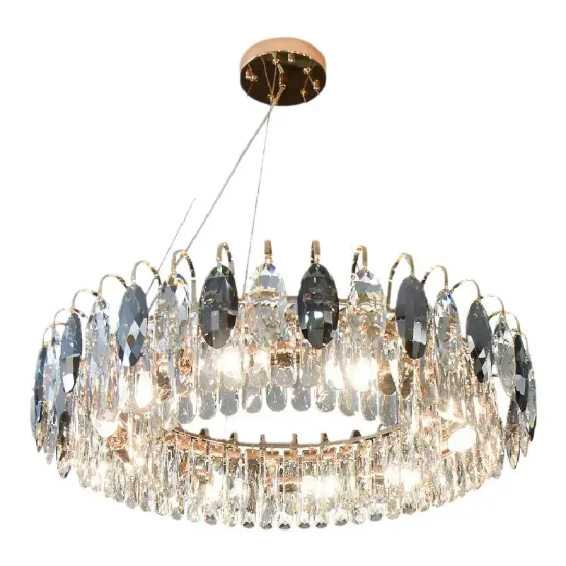 Round Luxury Simple Living Room Lighting LED Indoor Wedding Decoration Chandelier Lamp