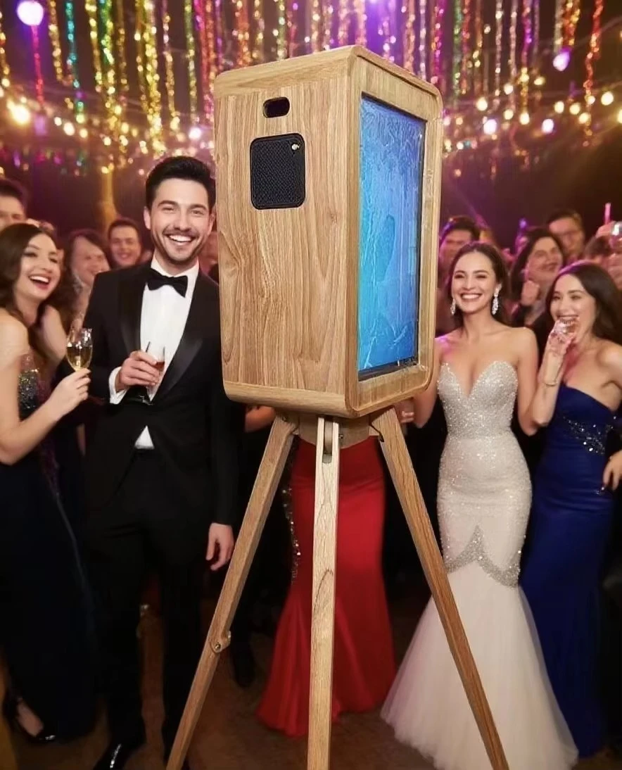 Screen Wood Lacquer Color DSLR Camera Photo Booth Party Photo Booth Wedding