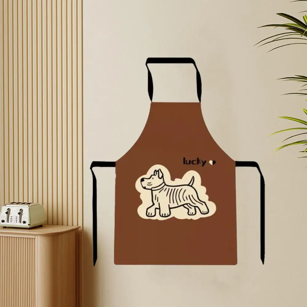 

Anti Splash Cooking Apron Dirt Resistant Cartoon Design Kitchen Apron Home Fabric Adjustable Baking Apron Household Chores