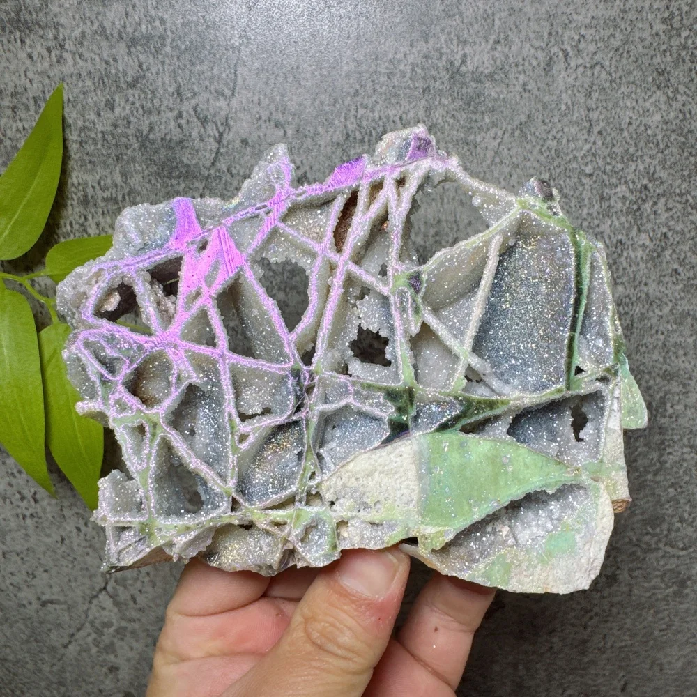 High Quality Natural Aura Sphalerite Slad Healing Home Decor Ornaments  Reiki Collection Gift