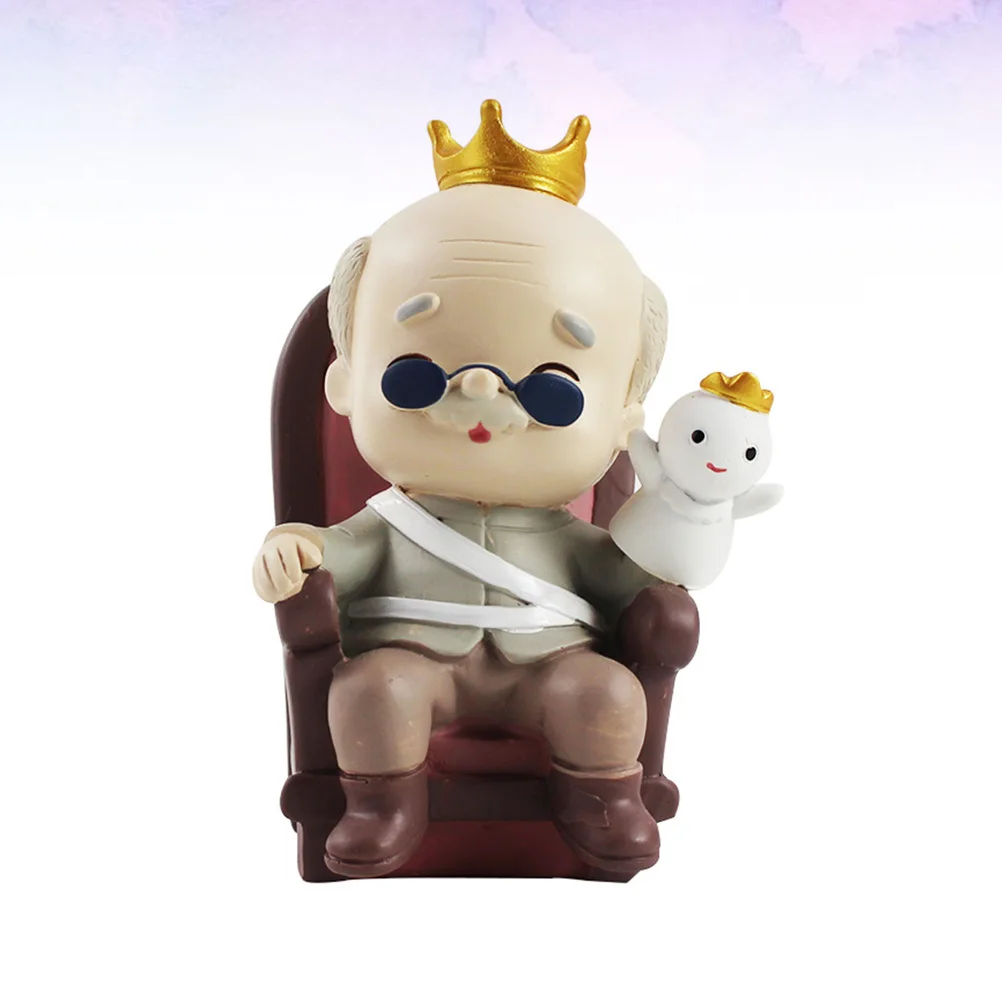 

Grandpa Grandma Resin Cake Ornament Creative Desktop Decor Desk Furnishing Articles Birthday Party Decoration Gift Choice