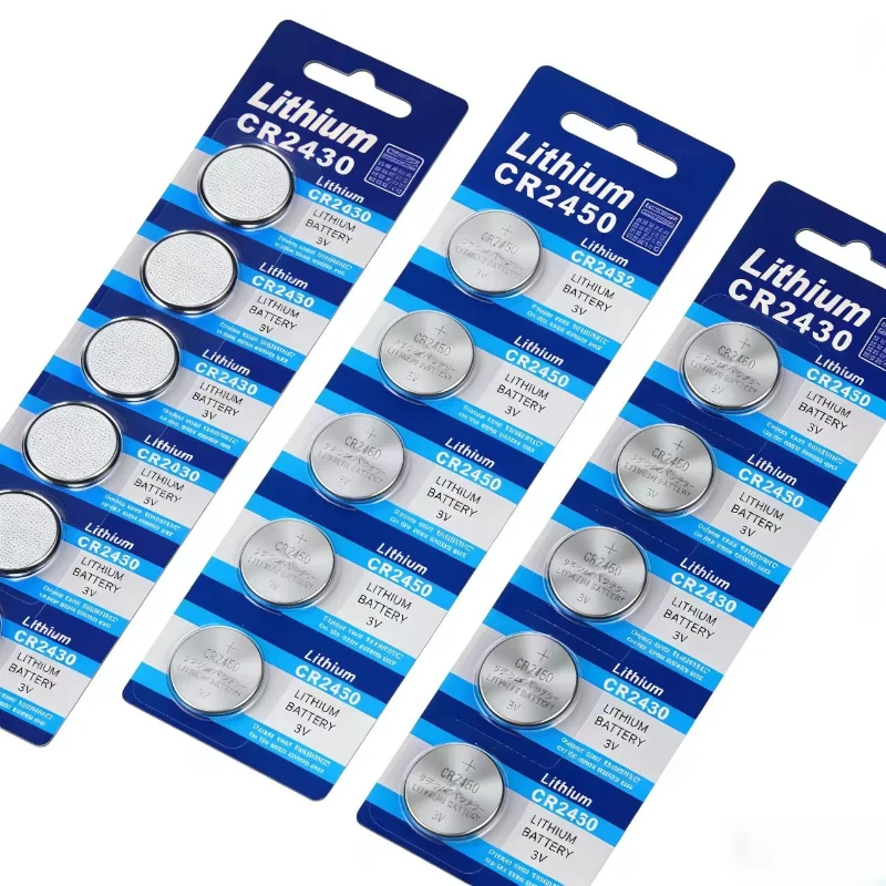 

CR2032 CR2430 CR2450 3V Lithium Coin Batteries for Car Key FOB, Watch, Toys, Thermometer, Motherboard, Scale - High Power
