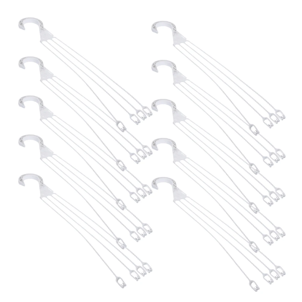 

10pcs Hanging Flower Pot Hooks Sturdy Portable Practical Hangers for Balcony Garden Decor Planter Plastic Hooks Weather