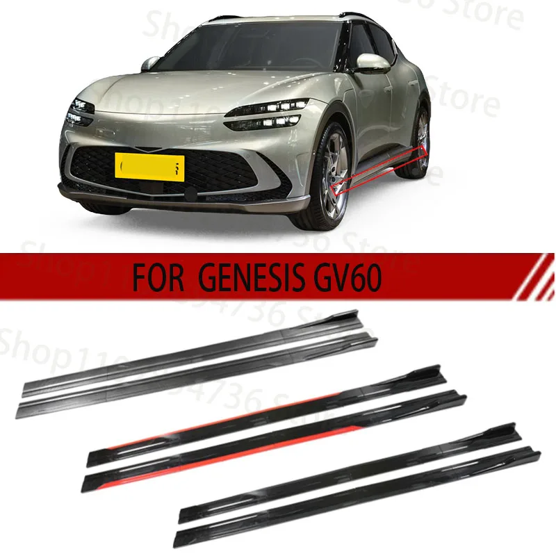 

FOR GENESIS GV60 2M Car Side Skirt Extension Plate Lip Separator Bumper 2.18M Racing Side Spoiler