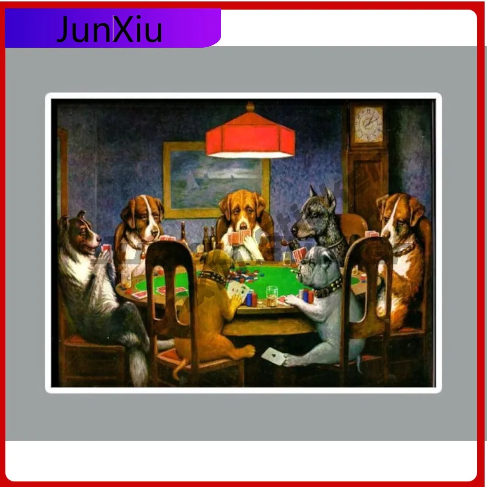 

Dogs Playing Poker Creativity Car Sticker Accessories Custom Decals Waterproo Window Motorcycle Bumper Truck Sport Stickers Pvc