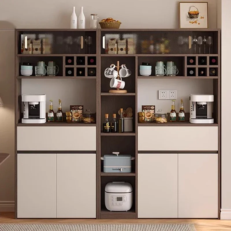 Nordic Tequila Bar Cabinet Shelves Living Room Mobile Storage Wine Cabinet Restaurant Luxury Wood Armoire Drinking Bar Furniture