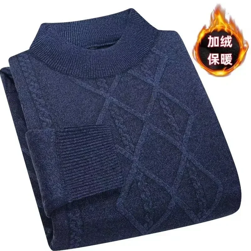 Pull chaud à col rond pour hommes, pulls optiques pour hommes, tricots solides, vêtements décontractés, automne, hiver, nouveau