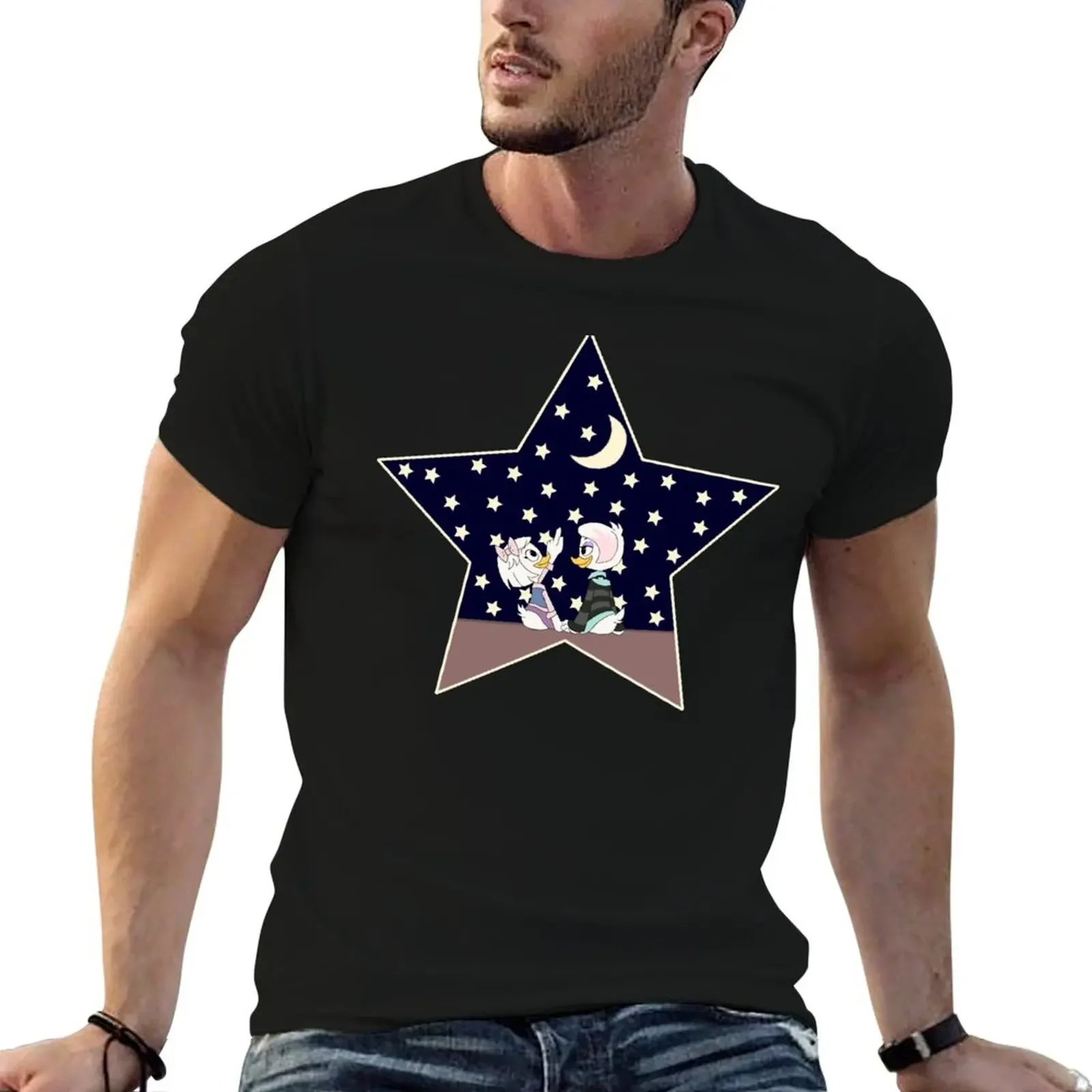 Weblena - Star gazing T-Shirt custom shirt man clothes shirts graphic plus sizes oversized t shirt men