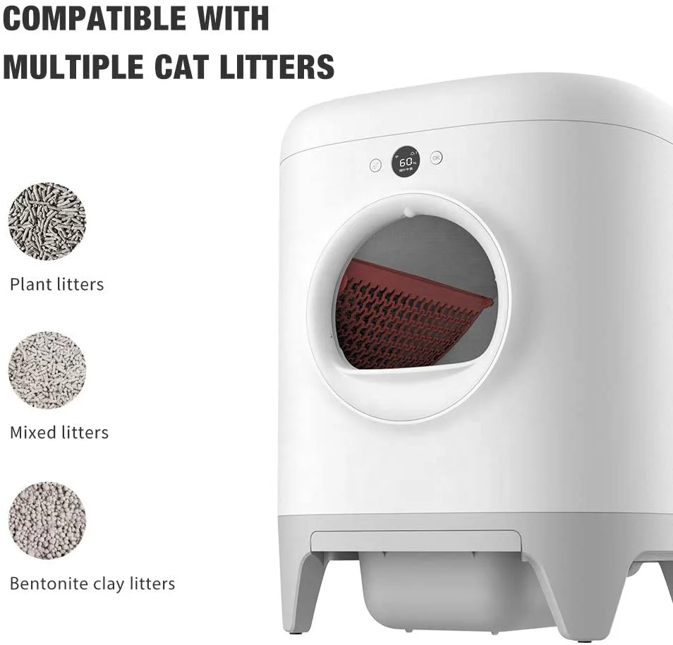 7L Large Capacity Quick Cleaning Smart Cats Litter Toilet APP Remote Control Auto Self-cleaning Automatic Cat Litter Box