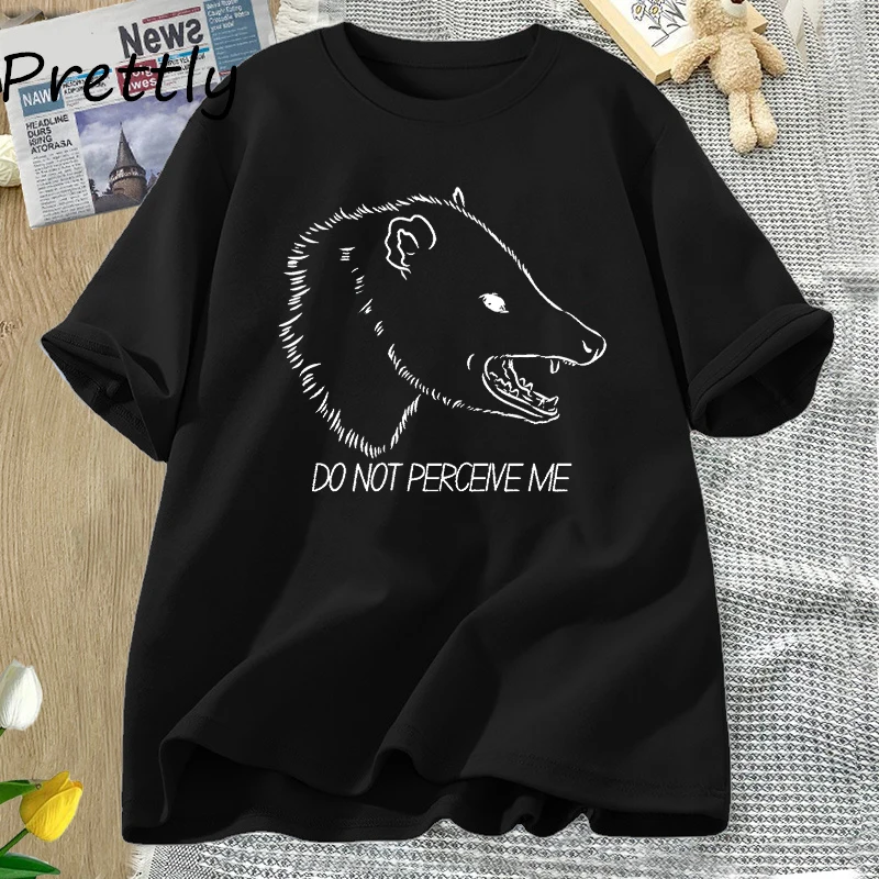 T-shirt engraçado do Meme do algodão para homens e mulheres, não me permita opossum, provérbios sarcásticos, T gráfico, streetwear do verão