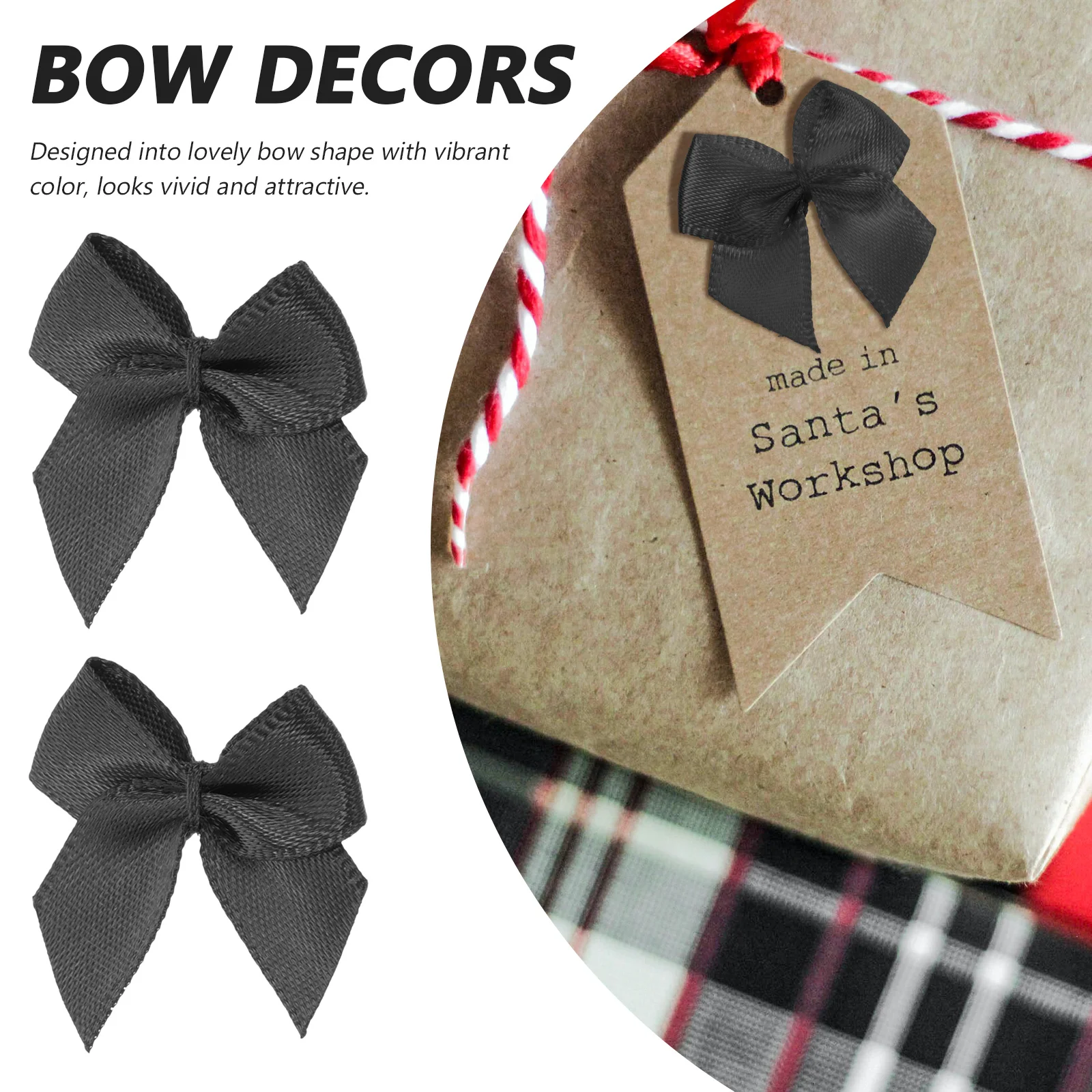 

200 Pcs Mini Bow Hair Accessories Ornament Bows DIY Adorn for Crafting Theme Hairpin Decor Small Crafts Ribbons Decoration