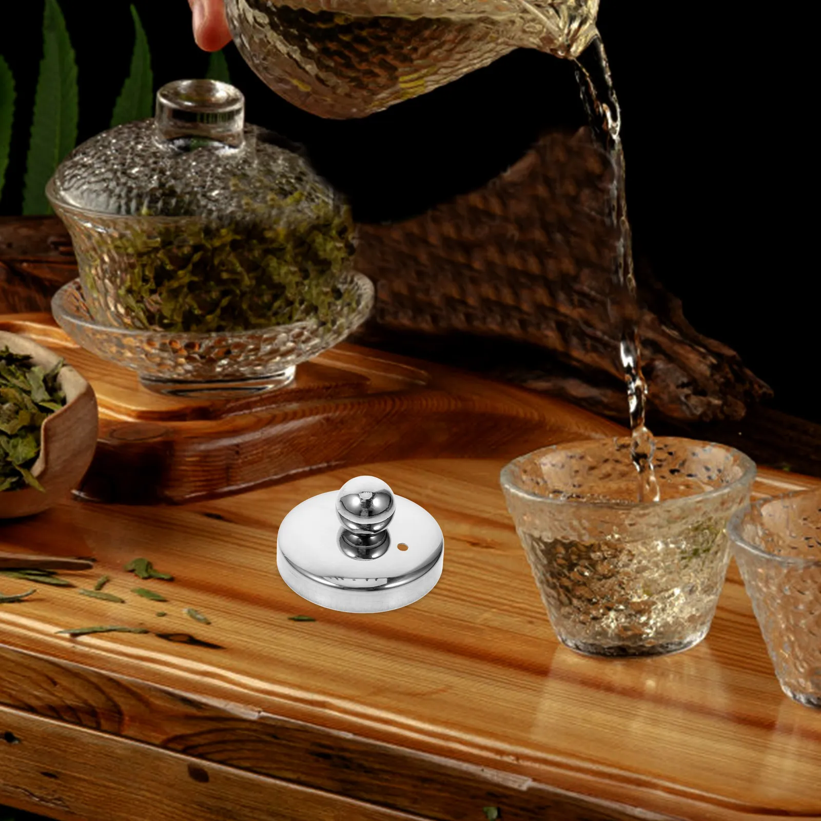 4.6cm 재사용 가능한 티포트 스트레이너 커버 스테인리스 스틸 티 인퓨저 뚜껑 주전자 컵 브루 필터 액세서리 티포트 커버