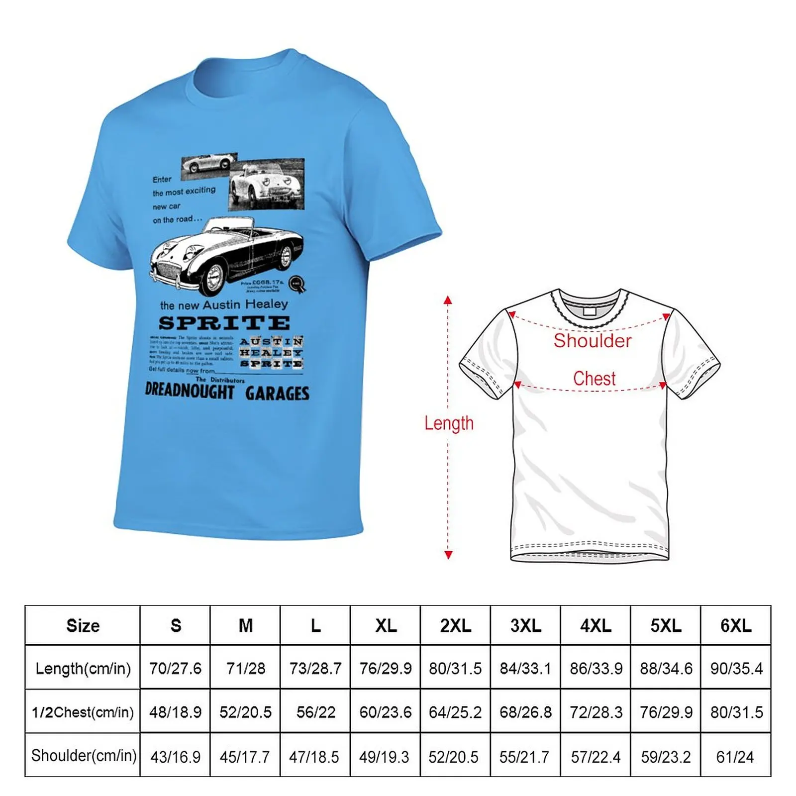 AUSTIN HEALEY FROGEYE SPRITE T-Shirt vintage quick-drying boys animal print kawaii clothes t shirt men