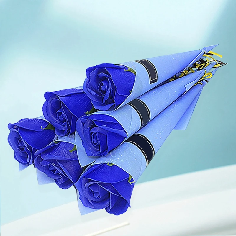 زهرة صابون صناعي كورية مفردة ، محاكاة ورود ، هدية عيد الحب ، ورود صابون ، 10: