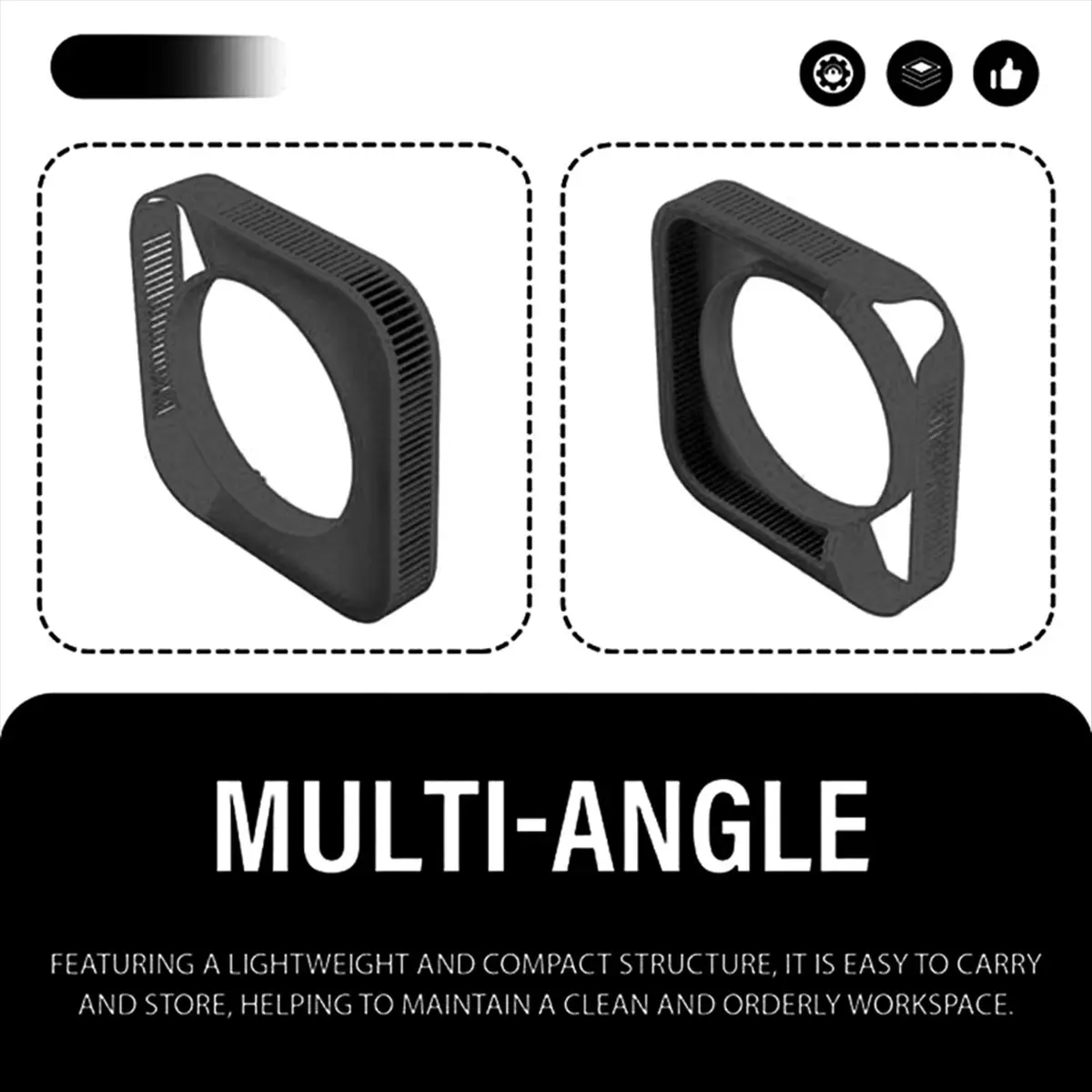 (B63C) For 2024 Mac Mini M4 Cooling Base Anti-Slip Dustproof 3D Printed Bracket for Enhanced Stability and Protection A