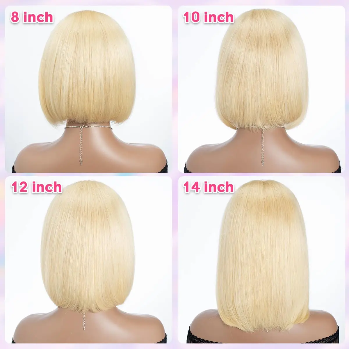 13x4 frontal hd transparente laço perucas de cabelo humano 613 loira em linha reta curto bob pré arrancado peruca de cabelo humano para mulher 10 Polegada