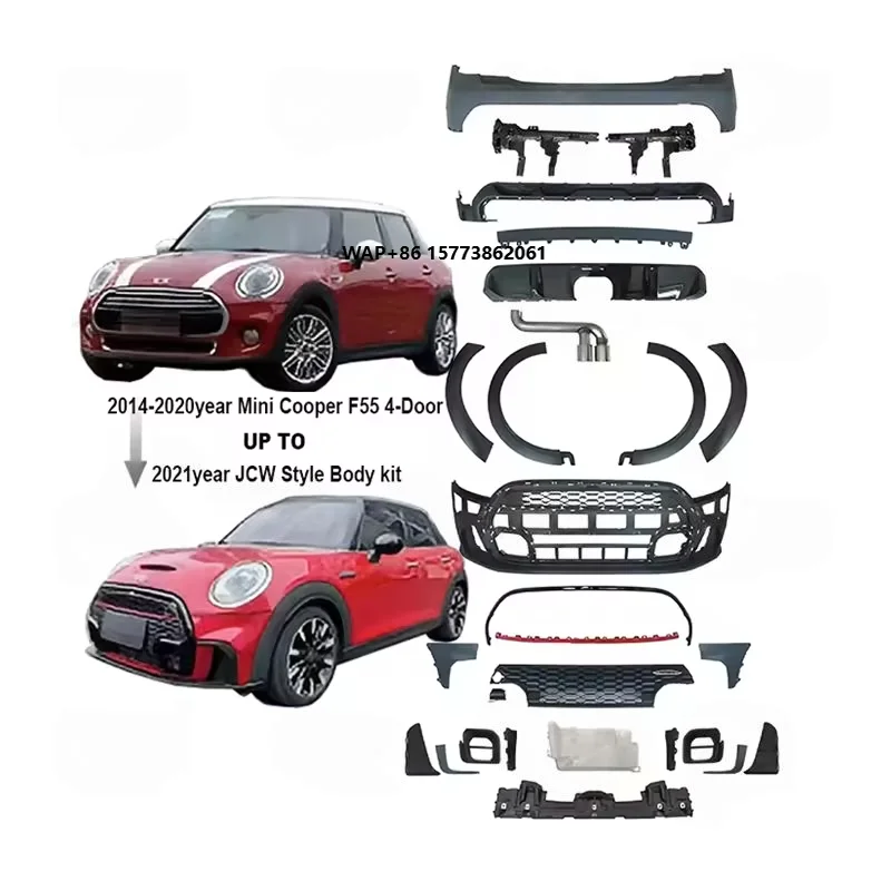 

Mini Cooper F55 4-Door 2021 Facelift JCW Bodykit Front & Rear Bumpers for Mini Cooper 2014-2020 2021 Year Models