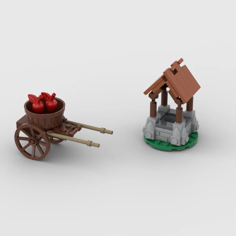 MOC Średniowieczny Mały Dom - Zabawka do składania z małych elementów - odpowiednia dla wszystkich entuzjastów do samodzielnego montażu. Kreatywny holi