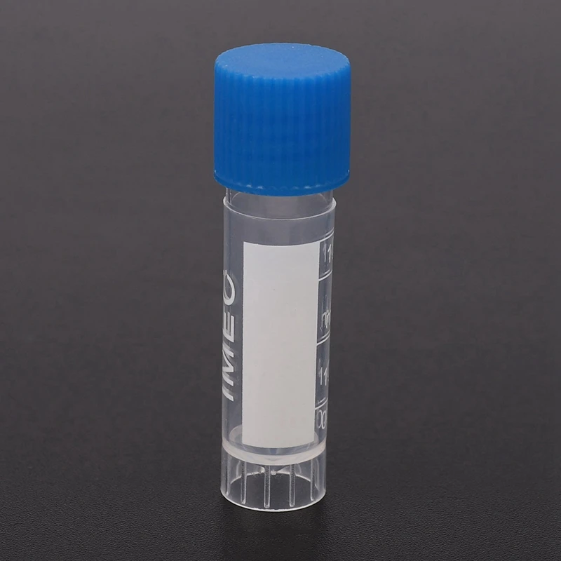 500Pcs 1.8Ml Plastic Graduated 0.063Oz Cryovial Test Tube Sample Pipe With Seal Cap