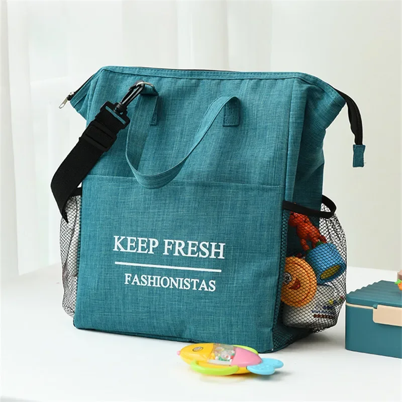 Large Capacity Thickened Lunch Bags Portable Thermal Cooler Bag Pack Mommy Breast Milk Storage Pouch Meal Bento Bags for Woman