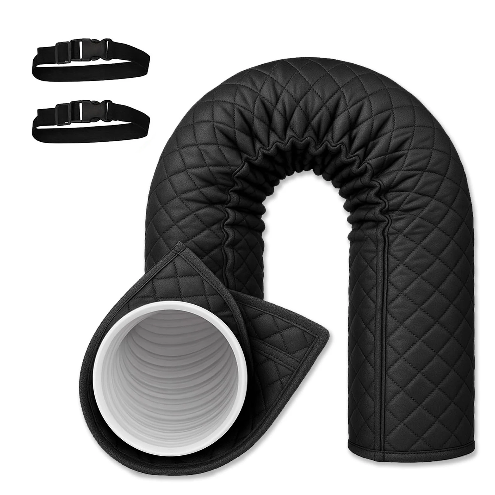 Exhaust Hose Sleeve Insulation Cooling Duct Cover 3-Layer Thermal Wrap Portable Cooling Unit 150x52cm Straps