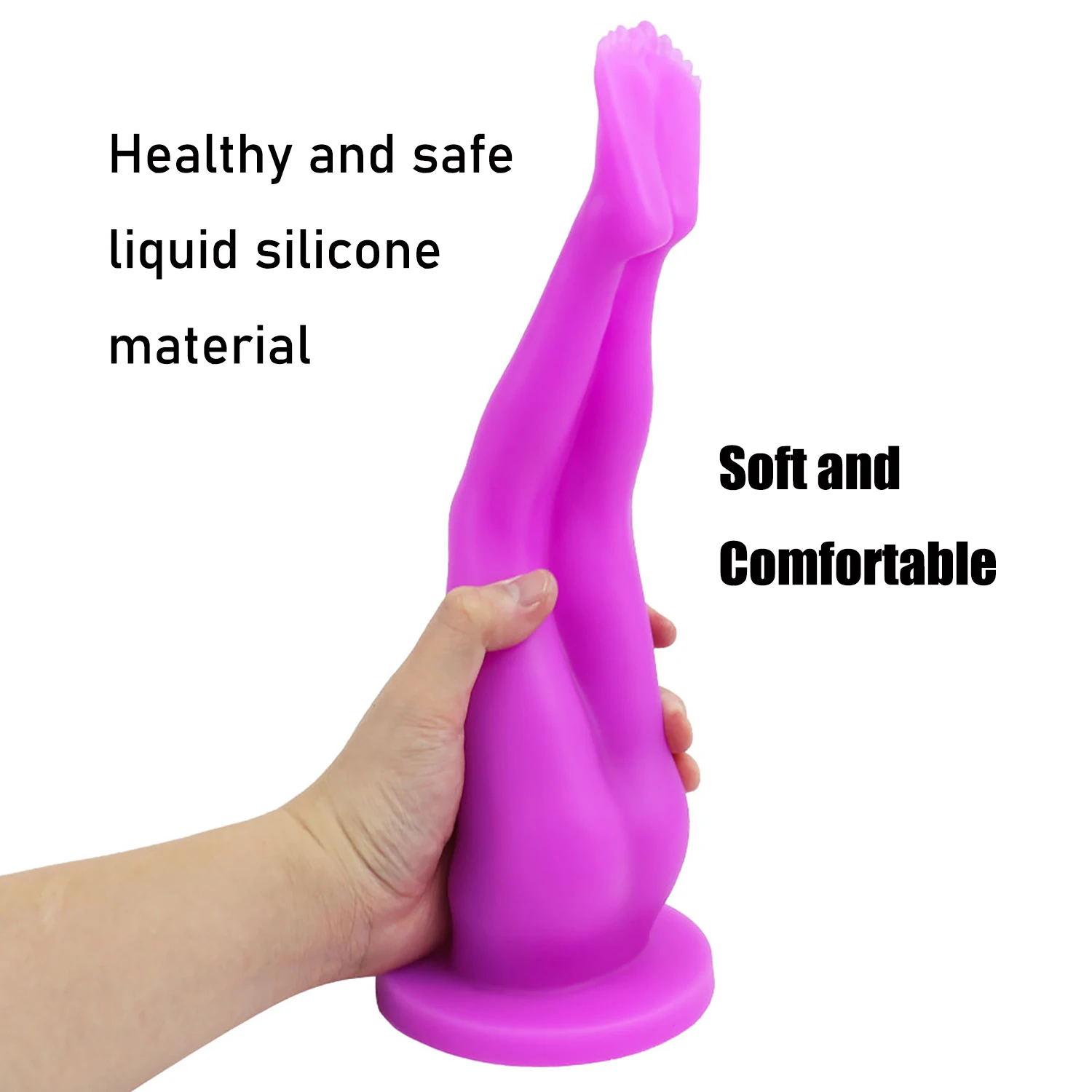 Liquid Silicone Huge Sexy Leg Anal Plug Dildos Soft Anal Dilator Sex Toy for Stimulate Anus and Vagina Big Butt Plug Masturbator