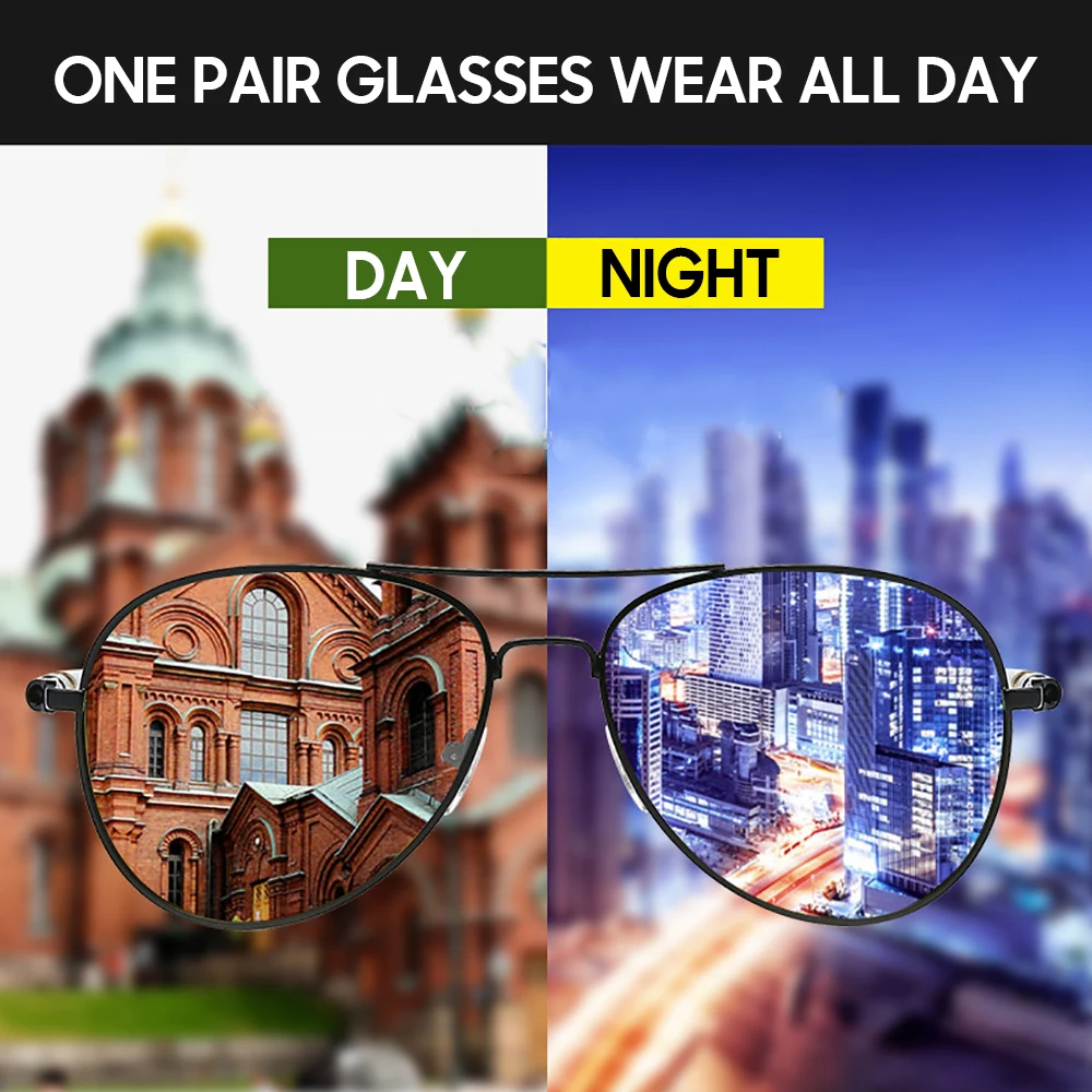 VIVIBEE-gafas de visión diurna y nocturna para hombre y mujer, lentes de Aviador UV400, polarizadas, amarillas, para conducir en el coche