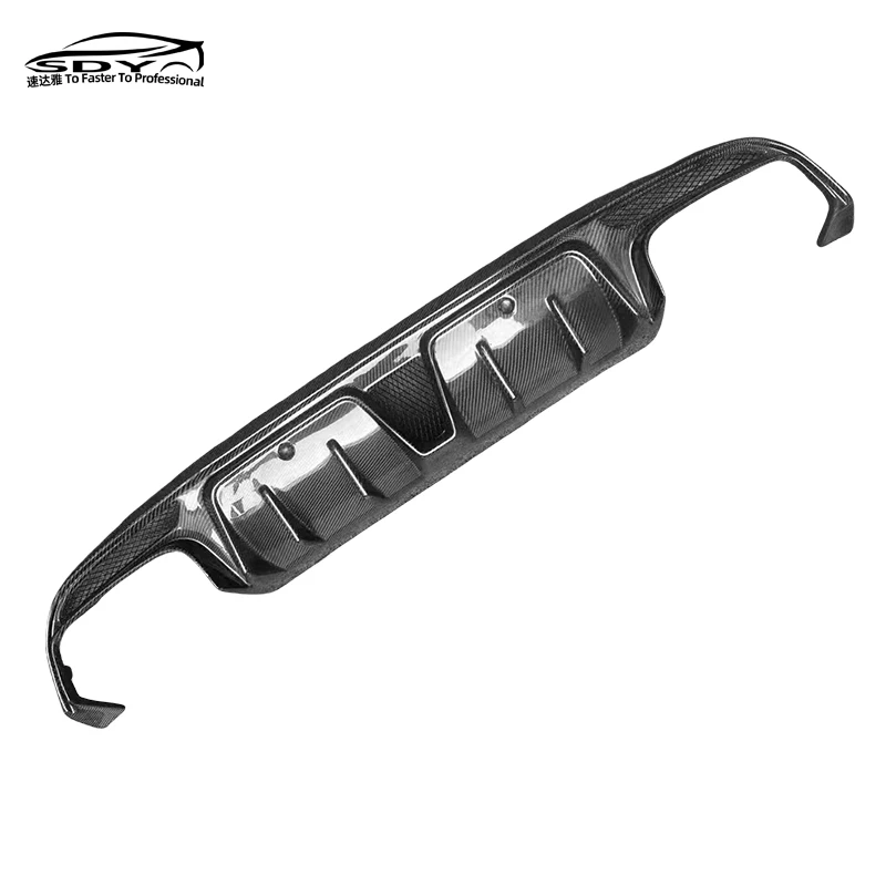 W205 C63 Carbon Fiber BB Style Rear Diffuser Lip Rear Bumper Lip for Mercedes Benz C63 4 Door 3