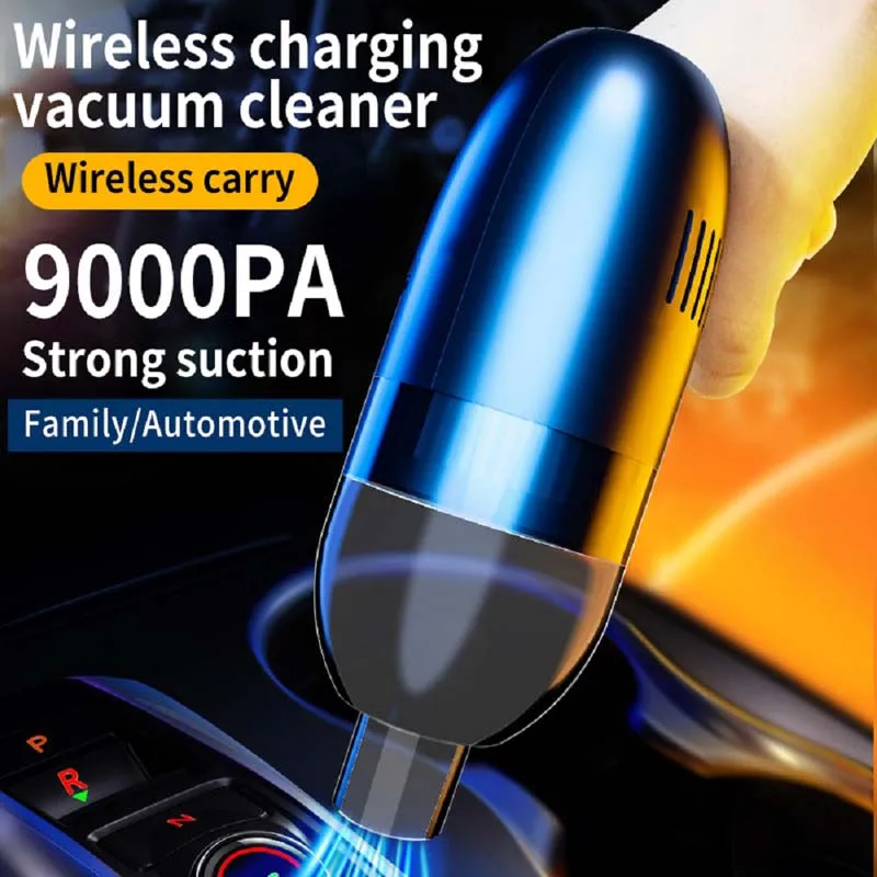 120W 2000Mah Usb Wireless Car Vacuum Cleaner 9000Pa Mini High Power Cleaner 2 In 1 Vacuum Nozzle Car Appliances