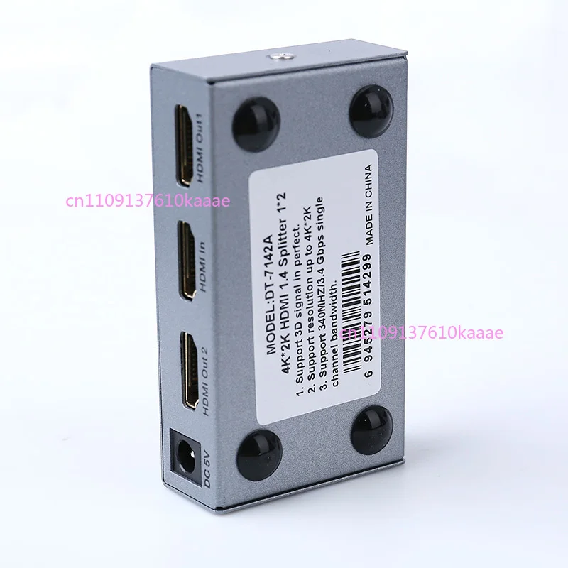 HDMI 1.4 Splitter 1x2 1 One in 2 Two Out-Ultra HD 4K HDMI Splitter for Large-screen Display