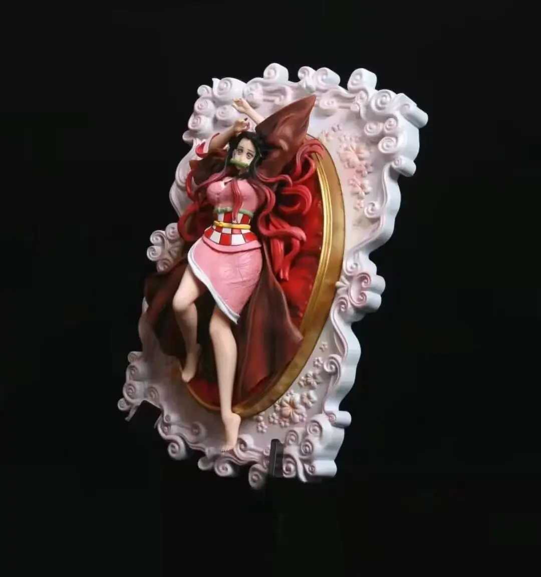 33cm Demon Slayer Kochou Shinobu Kamado Nezuko Anime Girl Figure 3d Photo Frame Statue Models Boy Collectible Ornament Doll Toy