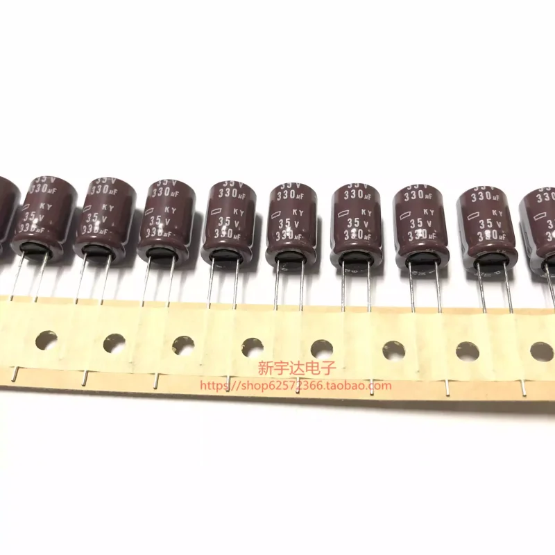 10-100PCS 330UF 35V Japan BlackGiant 35V330UF 10X16 KY High-Frequency Long-Life Electrolytic Capacitor