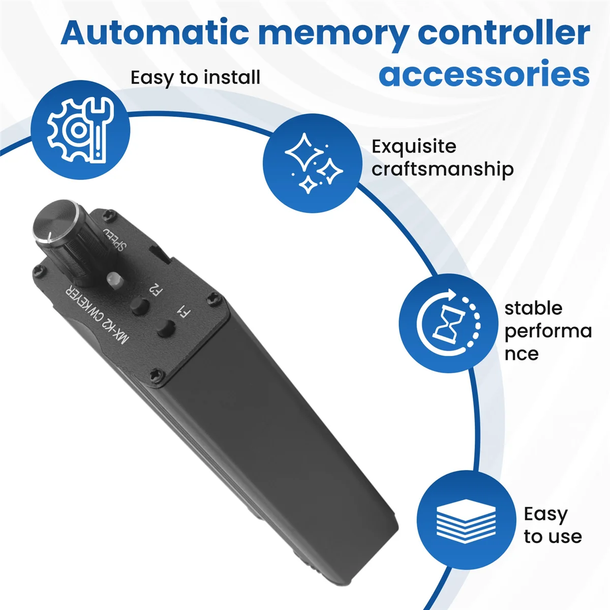 A83Z MX-K2 CW Keyer Controlador de chave automática Código Morse Controlador de chave de memória automática para amplificador de rádio