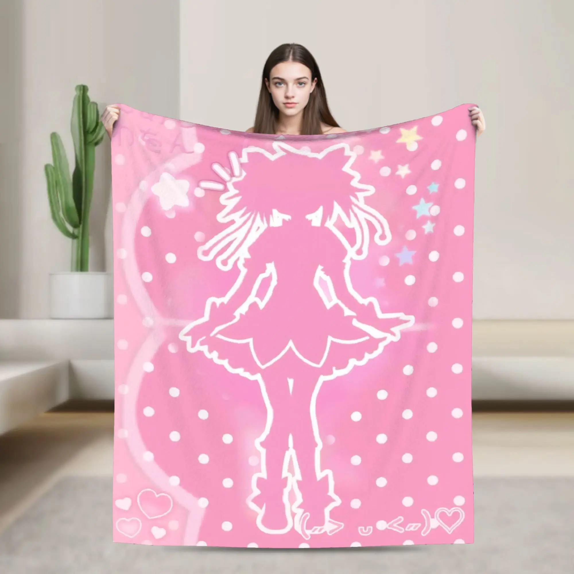 Kawaii Madokas Anime Magica Blankets Pink Flannel Awesome Warm Throw Blanket for Coverlet  Winter