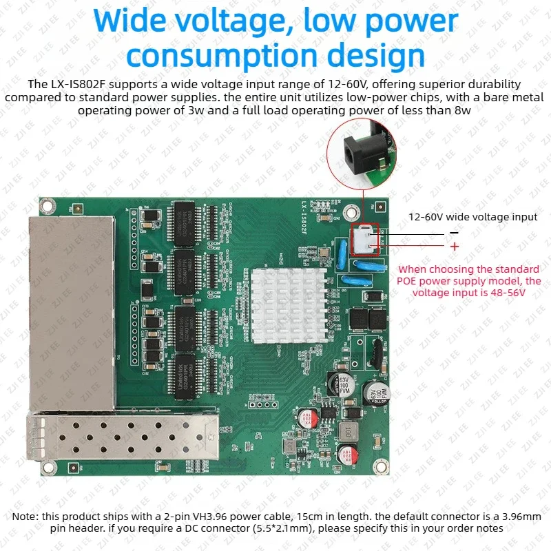 SmCpLX-IS802F Grade Full Gigabit Two Optical 8 Electrical Switch Module, Mirror Ring Function VLAN Managed POE Power Supply