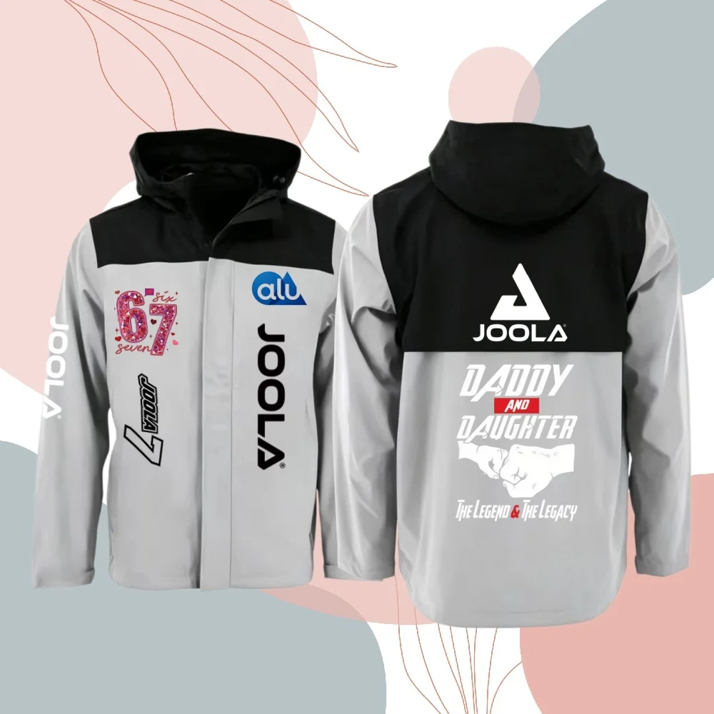 

JOOLA Yula Co-branded Purple Patchwork Sport Coat 67th Father-Daughter Print Trendy Windbreaker Unisex Streetwear Casual Top
