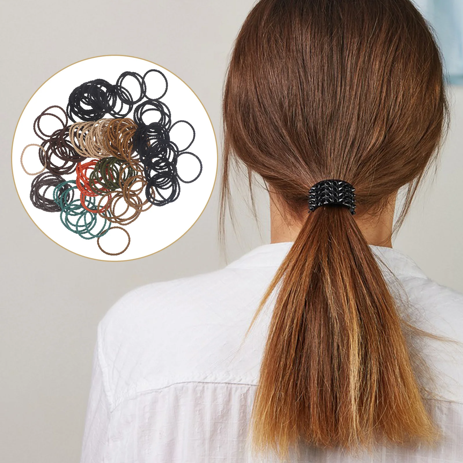

150pcs Ties Elastic Rubber Hair Ties s for Women Girls Toddler Hair Accessories Styling DIY Bulk Seamless