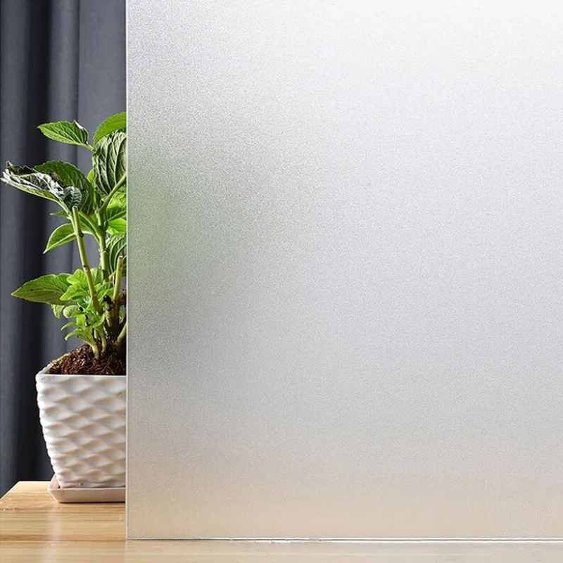 Frosted Glass Sticker Window Sticker Privacy for Office Bathroom Translucent Opaque Sun Blocking Static Cling White Window Film