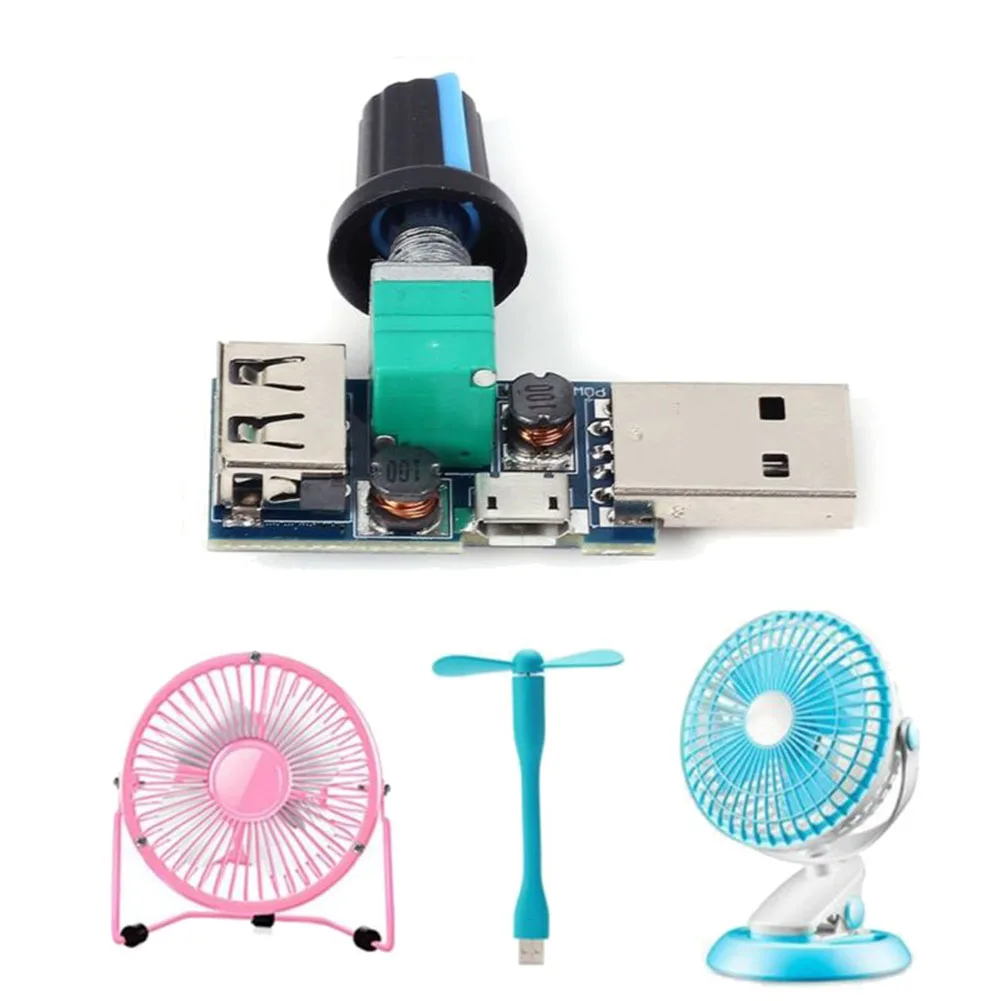 Adjustable Fan Control USB Fan Speed Regulator Air Volume Adjuster Electric Motor Driver 5v Usb Fan Speed Regulator