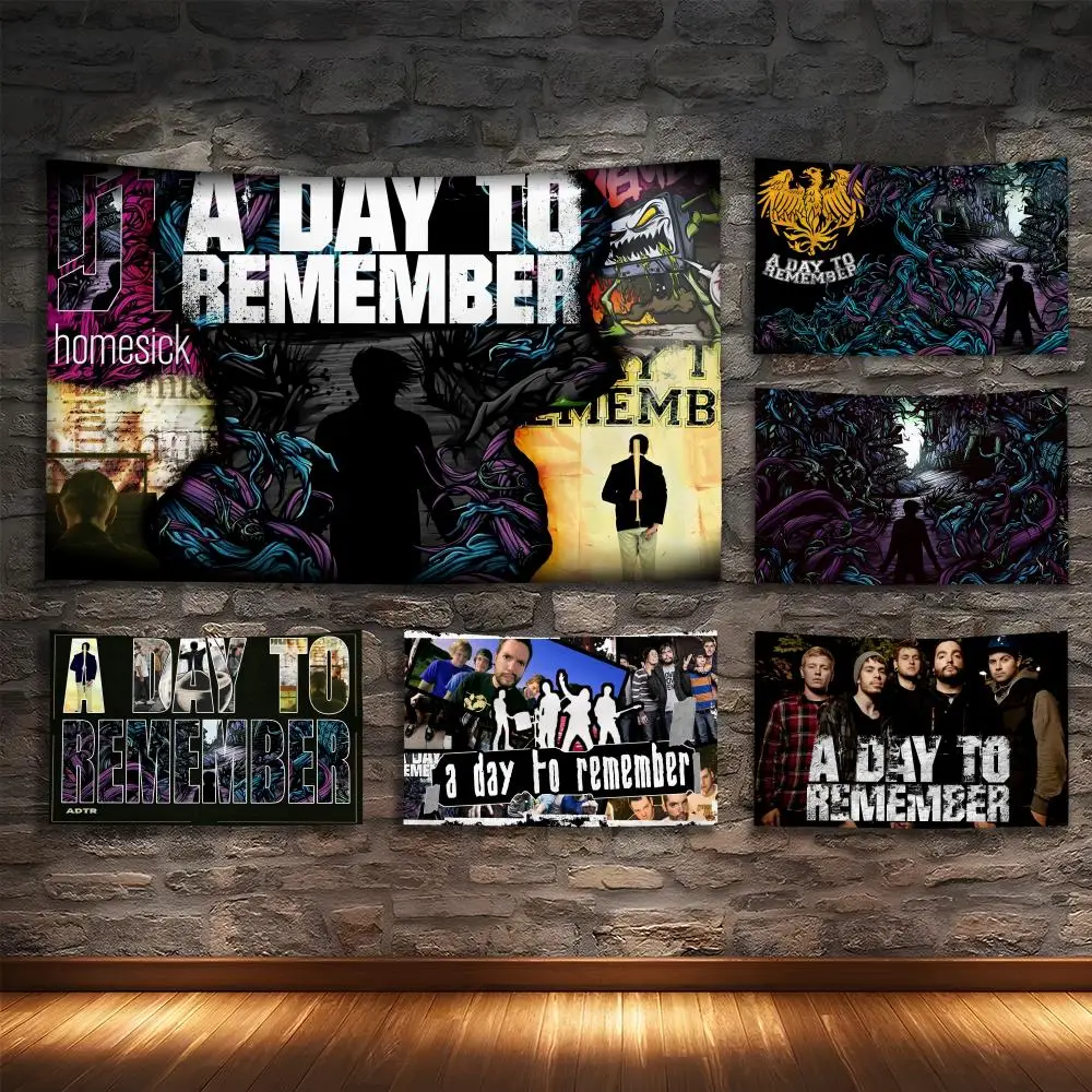 A DAY TO R-REMEMBER Rock Tapestry Custom Living Bedroom Party Dormitory interior Wall bohemian Decoration Attached clip