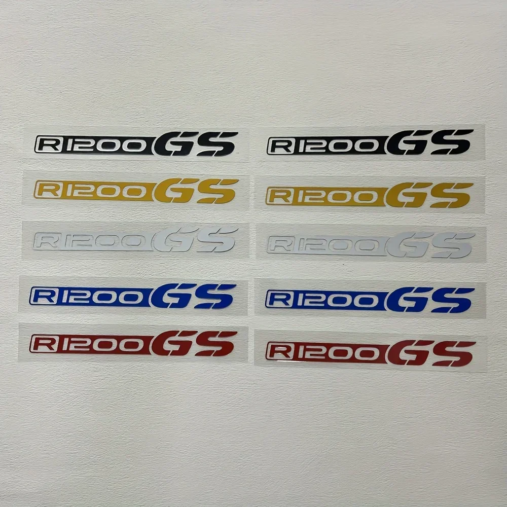 قطعتان من ملصق "R1200GS" اللافت للنظر للسيارة والدراجات النارية، ملصق حروف متعدد الألوان لتخصيص المركبات
