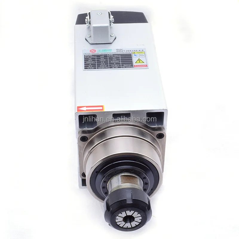 GDZ120*103 4.5kw ER32 Spindle Air Cooled Spindle Motor CNC Router Spindle For Cutting Engraving 2mm Wood MDF Acrylic