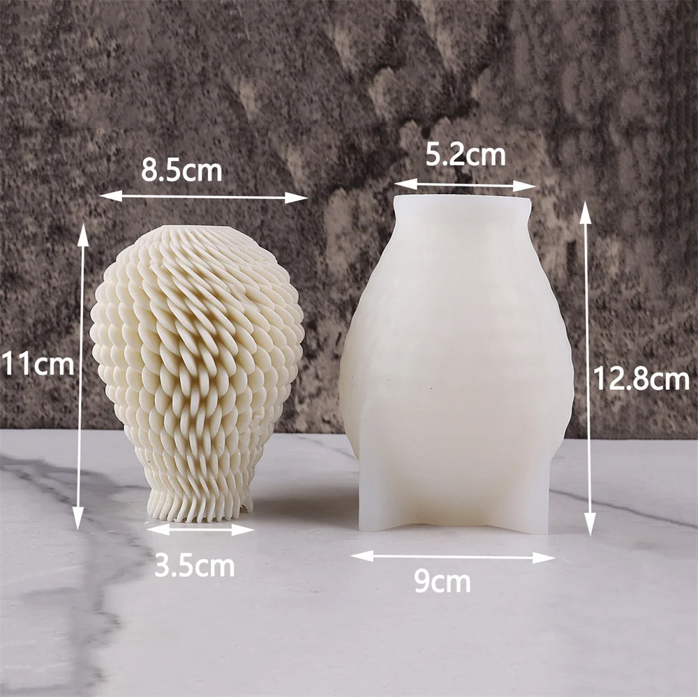 New Design Geometry Ball Silicone Candle Mold 3D Irregular Art Crafts Spherical Column Gypsum Epoxy Resin Ornament Silicon Molds