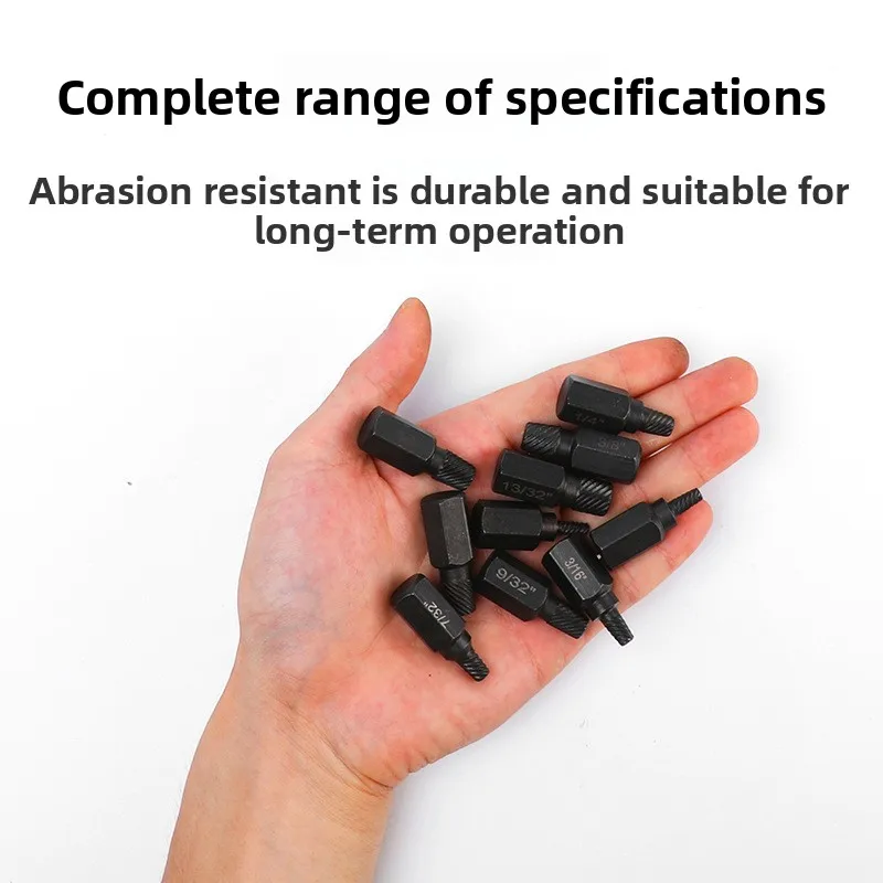 For Automotive Repair 10Pcs Screw Extractor Kit Damaged Broken Bolt Screw Remover Tool Set Easy Out Drill Bits Design