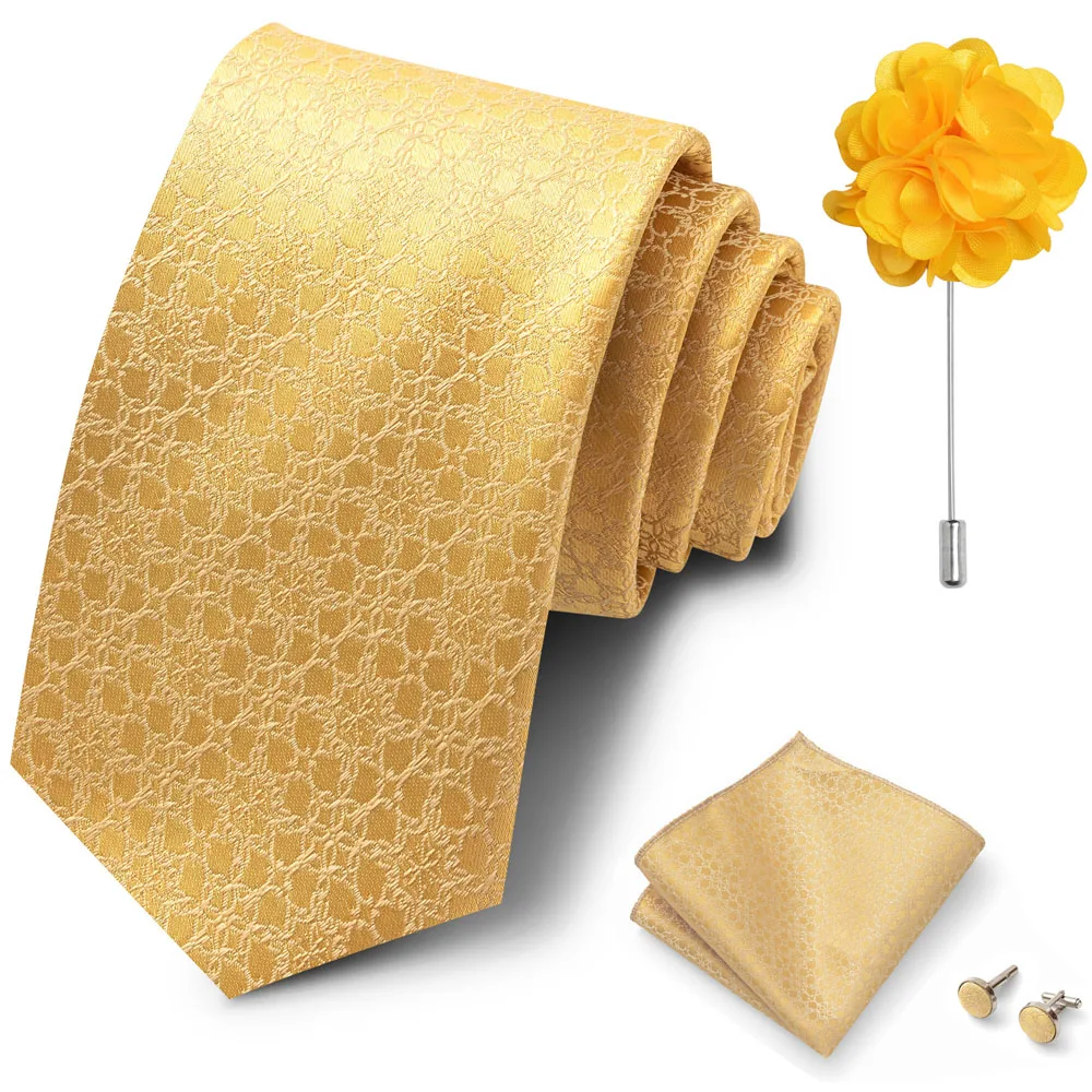 Großhandel Mode 8 cm Krawatten-Set, Krawatte, Einstecktuch, Manschettenknöpfe, Anstecknadel, Lila Paisley, Herren-Krawatten, passend als Geburtstagsgeschenk – Detail 16