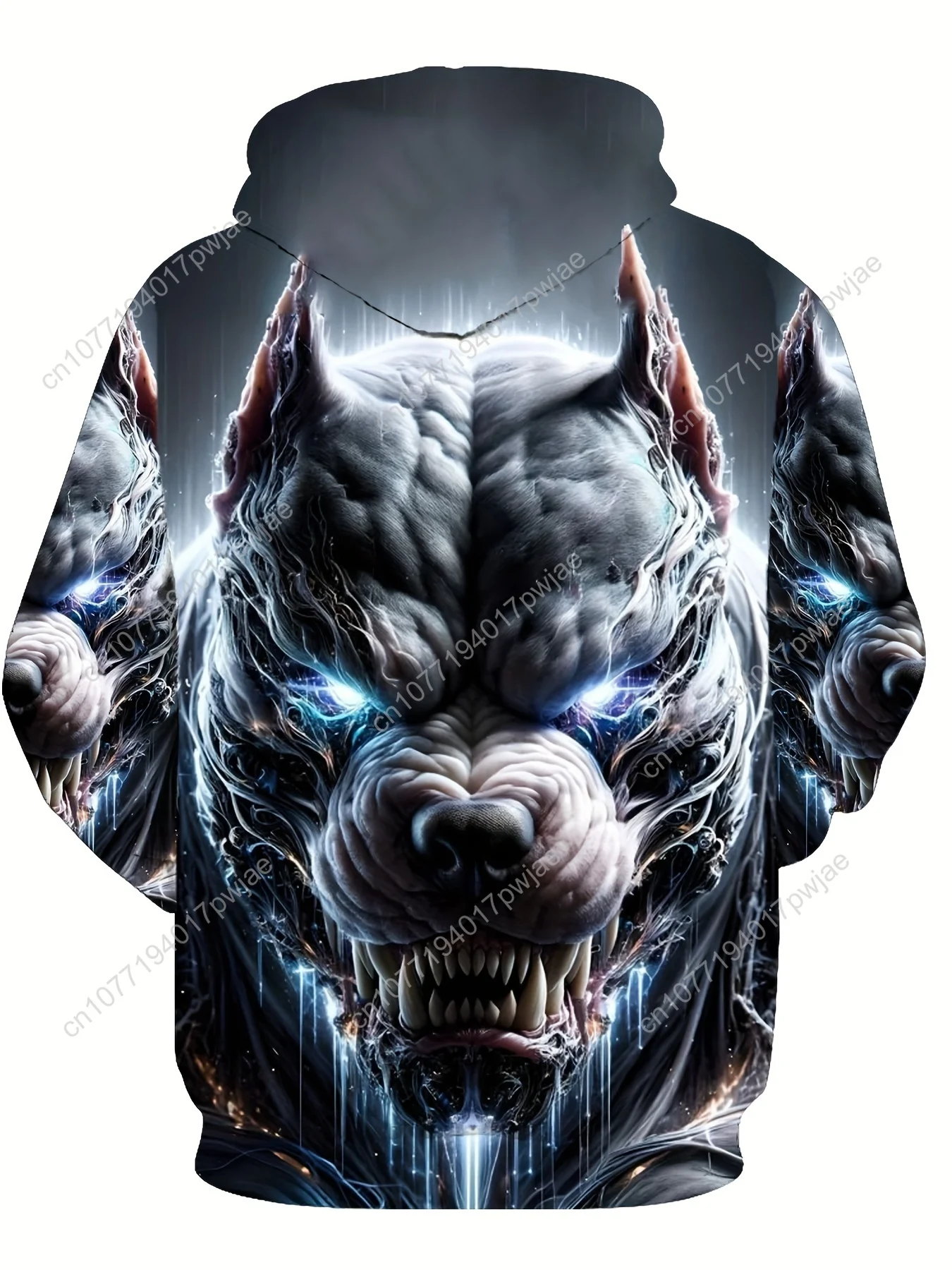 メンズ ジャーマン シェパード ドッグ 3D デジタル プリント フード付きスウェットシャツ、フルレングス カンガルー ポケット 冬用 暖かいプルオーバー セーター、ノベルティ